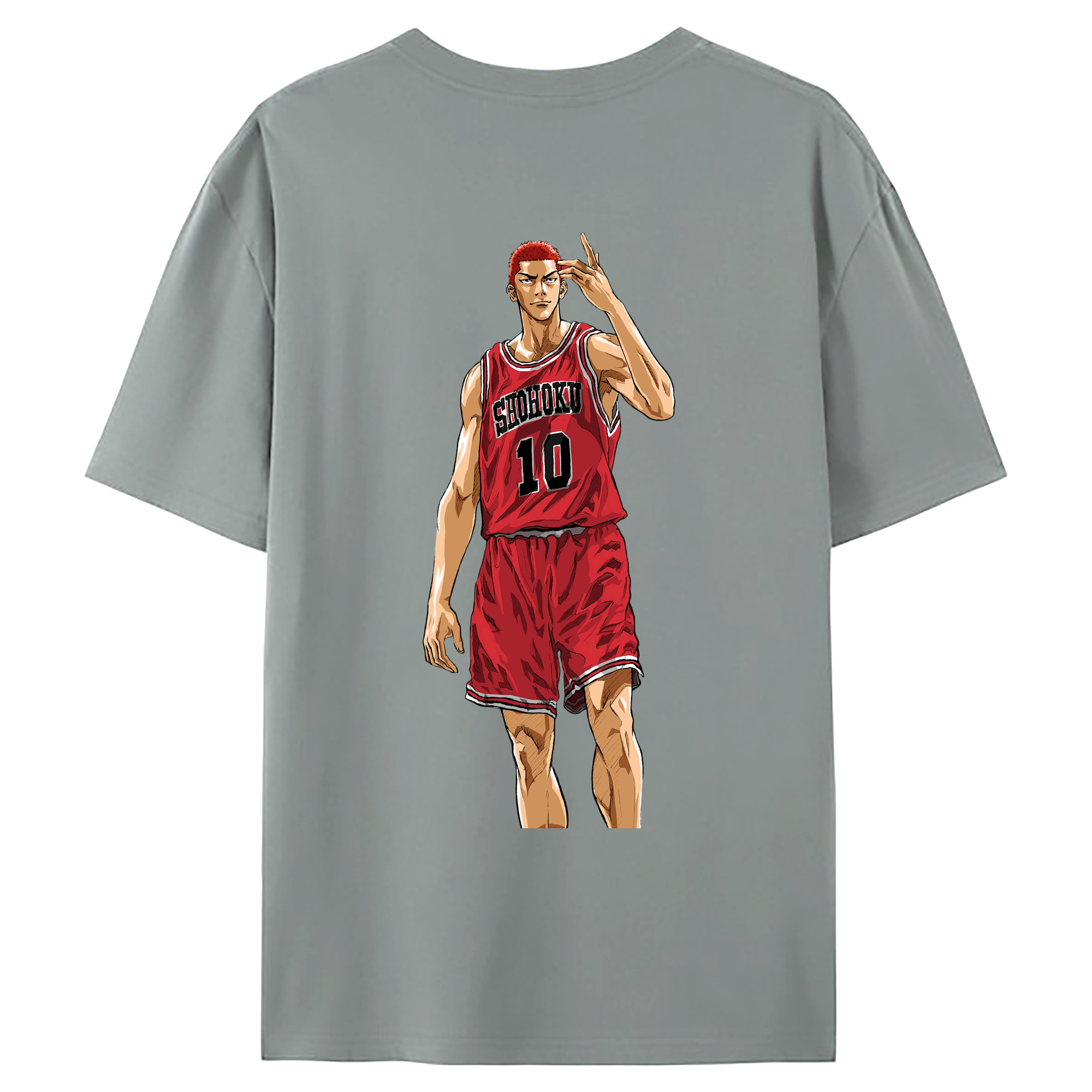 （画像用） SLAM DUNK／スラムダンク 綿100％ メンズ半袖Tシャツ（バックプリント） 通気性